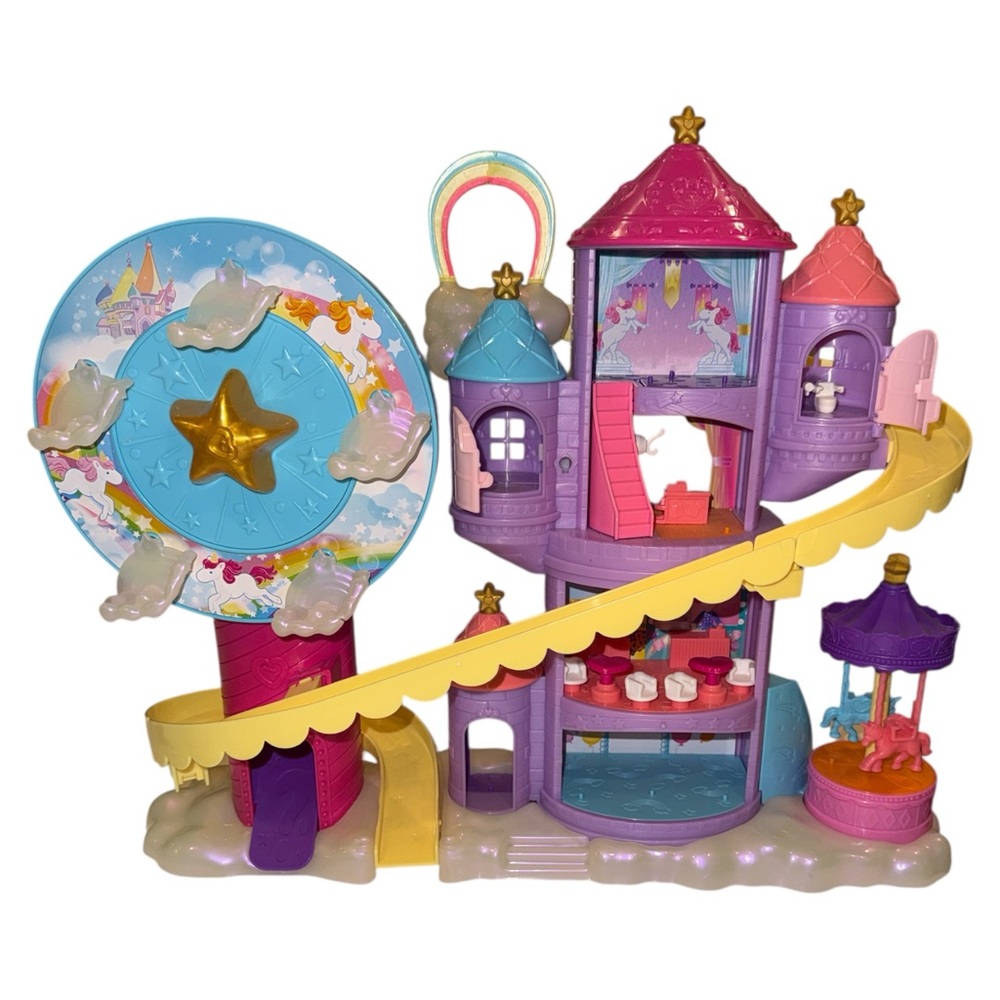 Polly Pocket Rainbow Funland Theme‎ Park Play Set Ferris Wheel No Dolls
